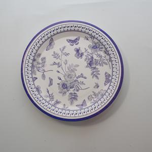 Assiettes à dîner jetables <span class=keywords><strong>EMOER</strong></span> T-3001 Offset imprimé 7 pouces bleu et blanc assiettes en papier de porcelaine pour les fournitures de fête - Product Image 4