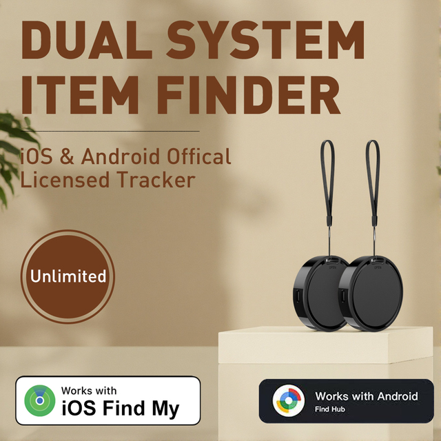 Dual System Mfi Certified IOS Find My and Android Google Find Hub Tag Tracking Device Key Finder Anti Lost Smart Gps Tracker