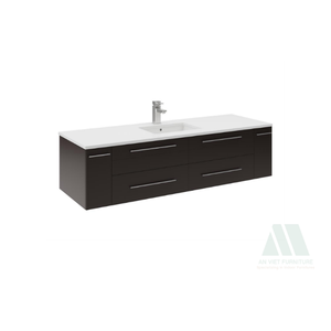 Dernier design moderne de l'usine Vietnam Vanités de salle de bain en chêne massif/pin/bois d'acacia de haute qualité avec bassin en céramique Service ODM - Product Image 6