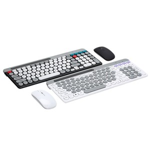 מיני 2.4g ארגונומי 1600 dpi usb מקלדת אלחוטית עבור מצב כפול חריץ כרטיס מובנה מחובר 4 התקנים - Product Image 4