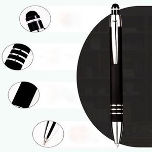 New Soft Rubber Stylus Press Spray Metal Ballpoint <b>Pen</b> With Customized Screen Printing Logo Aluminum Stick for Model Phone - Product Image 4