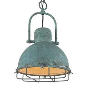 Lámpara Colgante Industrial Vintage Verde, Bombilla Edison Retro E27, Lámpara Colgante para Cafetería, Bar, Restaurante, Lámpara Antigua - Product Image 1