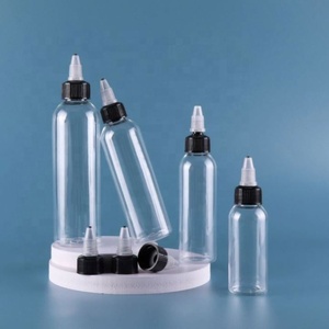 30ml 50ml 100ml 120ml 150ml 200ml 250ml 8oz PET Clear Amber Bullet Shape Hair Oil <b>Squeeze</b> <b>Bottle</b> With Twist Top Cap - Product Image 4