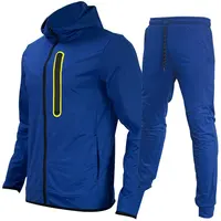 ชุดวิ่งจ๊อกกิ้งไนลอนของผู้ชาย,เสื้อแจ็คเก็ตและกางเกงมีซิปพิมพ์ลายเองได้ปี SDJ-030