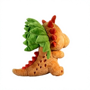 Peluche de <span class=keywords><strong>dinosaure</strong></span> Triceratops orange douce et moelleuse, jouet en peluche pour enfants, cadeau d'anniversaire, décoration de la maison - Product Image 5