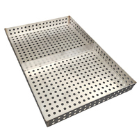 Plaque de cuisson en acier inoxydable en gros de qualité alimentaire poêle à four support en métal chariot moule à gâteau en aluminium sec perforé feuille de poinçonnage