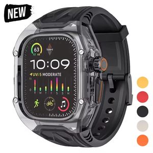 Kit de Modificación Pionero en el Mercado con Carcasa Transparente y Correa de Silicona para Apple Watch Ultra 2, Compatible con iWatch Series 11 10 9 8 7 6 5 de 45mm, 46mm y 49mm - Product Image 1