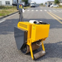 Compacteur routier vibrant à double tambour, mini-compacteur hydraulique pour asphalte et sol, pour la réparation routière