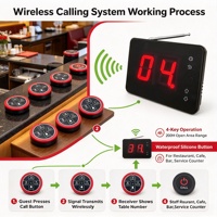 10 pièces de système d'appel sans fil avec bouton d'appel pour restaurant, récepteur LCD de bureau, meilleur prix de réduction
