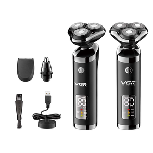 Tondeuse électrique rechargeable étanche à triple lame pour hommes, pour le nez et le visage, idéale pour les voyages en camping-car et en hôtel - Product Image 1