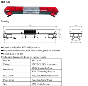 Cảnh Báo Khẩn Cấp Ánh Sáng Cháy Không Thấm Nước Lightbar Xe Xe Roof Sửa Chữa LED Nhấp Nháy Nhấp Nháy Thanh Ánh Sáng Với Còi Báo Động Và Máy Ảnh - Product Image 5