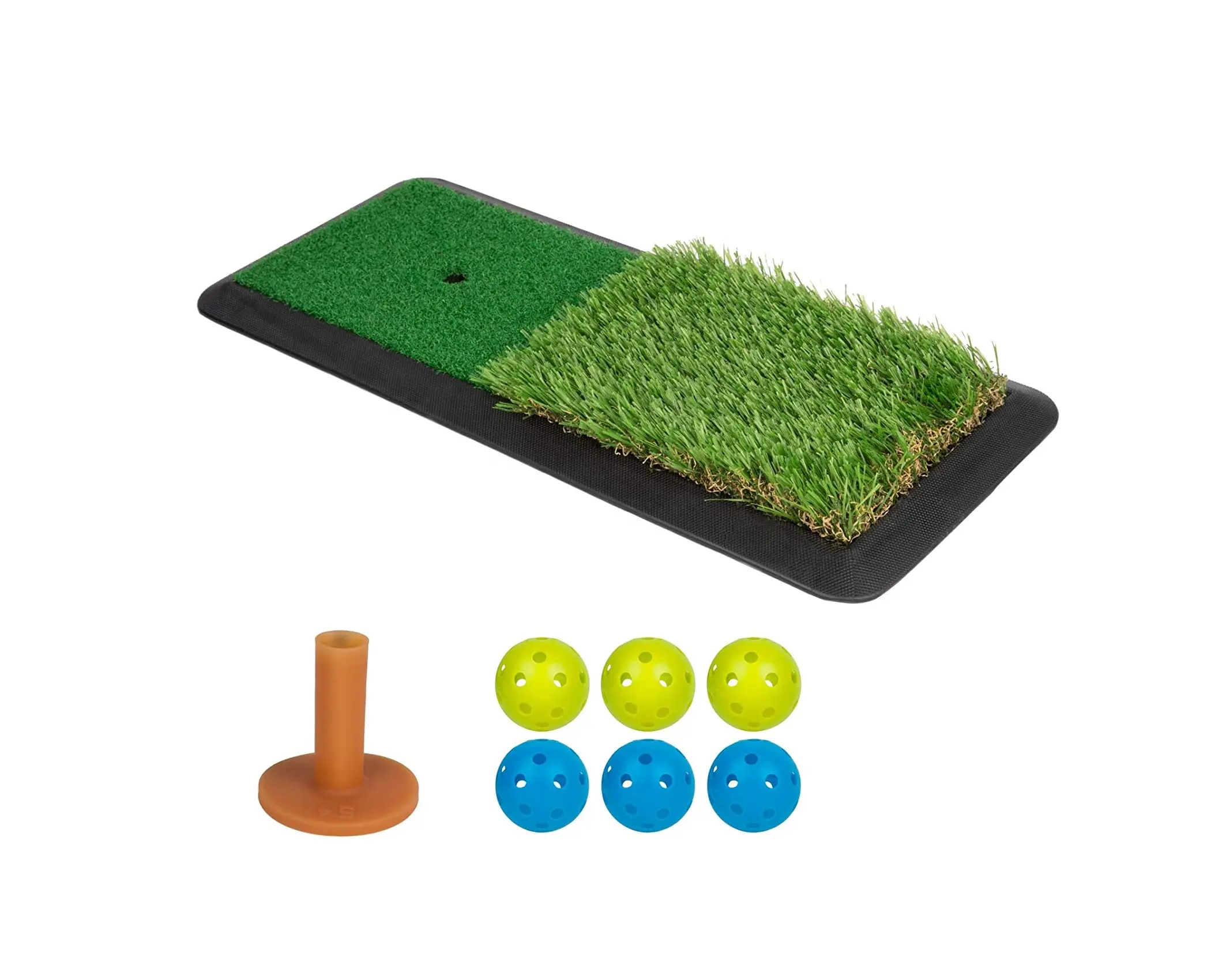 Durable Golf Training Mat Rubber Golf Practice Mats 2 Pieces Outdoor Practice Golf Mat