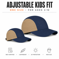Casquette assortie parent-enfant, casquette de camping 5 panneaux, chapeau familial enfant et adulte, bloc de couleurs, logo personnalisé, chapeau de soleil réglable, vente en gros OEM