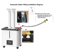 Système de pulvérisation ultrasonique industriel 30L 10-core humidificateur industriel équipement de dépoussiérage atelier électrique 5000ML