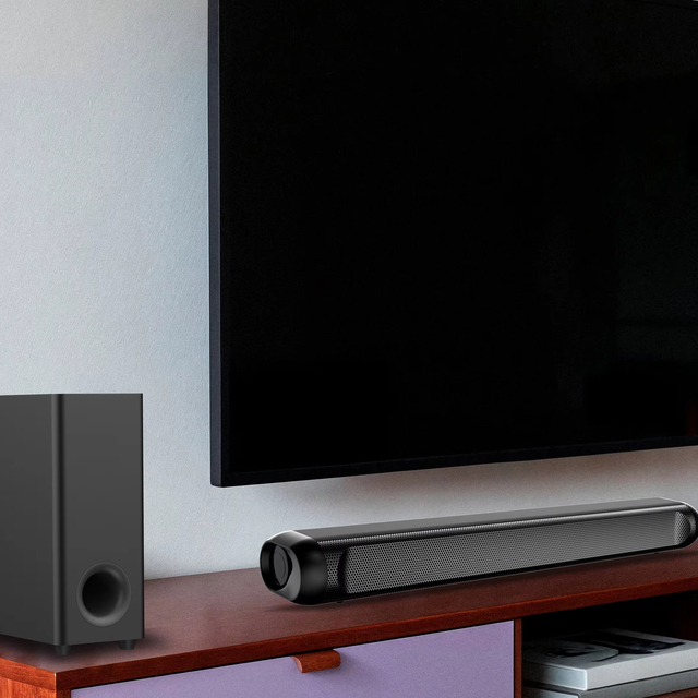 New OEM 2.1channel Mini Sound Bar100w TV Speaker Soundbar with Mini Subwoofer Home Theater System