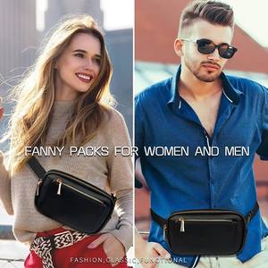 Cute <strong>Plus</strong> <strong>Size</strong> Waterproof Unisex Polyester Fashion Black PU Leather Waist Pack Fanny Bag Adjustable Strap Zipper Closure - Product Image 5
