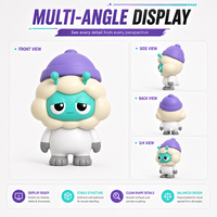 Figura de Juguete Personalizada de Monstruo con Gorro Morado, Rostro Expresivo, Lindo Extraterrestre, Figura de Vinilo Suave