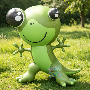 Ballons géants gonflables étanches en forme de gecko de 2 m de haut, modèles d'animaux gonflables personnalisés pour la publicité extérieure et les événements. - Product Image 1