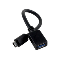 Cable de Extensión USB VCOM USB3.2 Gen1 Tipo C Macho a Tipo A Hembra, Carga Rápida de 3A, Transferencia de Datos de 5Gbps