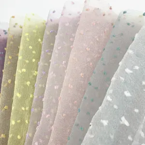 Textiles polyesters knitting plain dyed for garment printed organza lace fabric