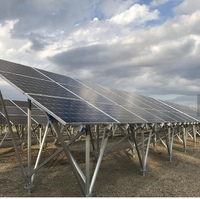 Système de montage au sol pour panneaux solaires, résistant aux vents et aux neiges, galvanisé à chaud en zinc-aluminium-magnésium, garantie 25 ans