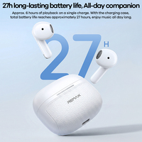 Écouteurs sans fil REMAX True Wireless avec ANC adaptatif 40 dB, 6 micros AI ENC pour réduction du bruit d'appel, Bluetooth 6.0, 6h d'autonomie en lecture, 60h en veille