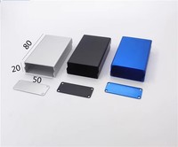 Boîte en aluminium 50*21*80mm pour projet électronique boîte de carte PCB amplificateur de puissance boîtier interrupteur prise contrôle GPS tracker boîte