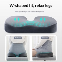 Coussin de siège ergonomique en gel mousse à mémoire de forme 45D personnalisé OEM, antidérapant, respirant, avec support coccyx et poignée, vente en gros, marque privée