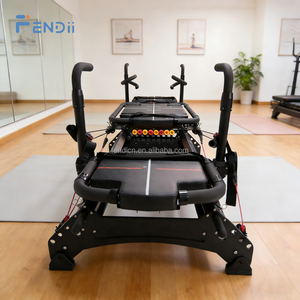 Equipo de Fitness Megaformer, Reformer de <span class=keywords><strong>Pilates</strong></span> de Aluminio Negro, Máquina de Ejercicios para Estudio de Yoga - Product Image 1