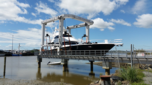 Grue mobile de levage de bateaux robuste 600t, grue portique sur pneus en caoutchouc pour chantier naval commercial, transpalette à portique - Product Image 4