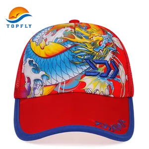 Promotion chapeau de sublimation multicolore de haute qualité, chapeaux de camionneur personnalisés en maille brodée 3D