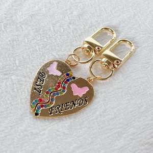 Butterfly Gold Plating Enamel Stainless Steel <b>Keychain</b> Pendant Charm High Quality Fashion Trend <b>Personalized</b> Creative School Bag - Product Image 2