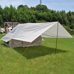 Tentes de camping gonflables pour 6 personnes, grande tente gonflable avec cheminée, tente gonflable avec auvent/bâche imperméable - Product Image 4