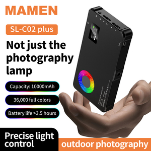 Kit d'éclairage de studio photo LED RGB 3,5 heures, 10000 mAh, en alliage d'aluminium, pour vidéoconférence portable - Product Image 2