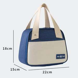 Mode Custom Logo Kleine Thermisch Geïsoleerde <span class=keywords><strong>Lunch</strong></span> Koeltas Oxford Waterdichte Herbruikbare Aluminiumfolie Lunchtas Met Rits - Product Image 2