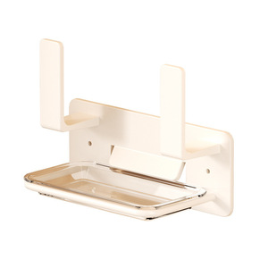 Wall Mounted No Drill Pot Lid Rack With Tray Round Kitchen <b>Storage</b> Cookware Holder Cutting Board Drain Rack - Product Image 5