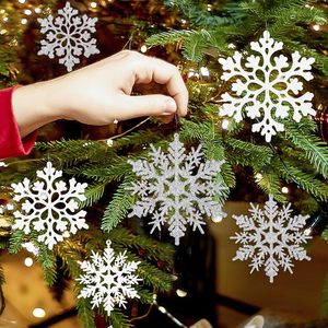 Trắng Bạc Giáng Sinh Bông Tuyết Đồ Trang Trí 36Pcs Cảm Thấy Long Lanh Treo Bông Tuyết Mùa Đông Wonderland Đông Lạnh Trang Trí Trang Trí Nội Thất - Product Image 2