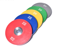 Ensemble de plaques de poids d'entraînement musculaire professionnel coloré 20kg 100kg caoutchouc de pare-chocs