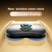 Nouveau design Robot de nettoyage de vitres intelligent à affichage LED électrique Télécommande Moteur sans balais 3 modes de nettoyage Entièrement automatique