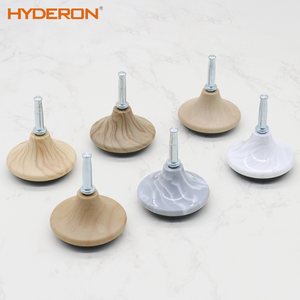 Hyderon Customized Mushroom Bell Shape Wood Grain Series Bedframe Leg <strong>Base</strong> Glide Bed Glide Feet For Replace Pure Wood - Product Image 1