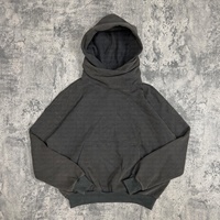 Sweatshirts pullover personnalisés de qualité supérieure sweats à capuche en coton éponge français surdimensionnés vierges en détresse masqués avec pierre lavée à l'acide pour hommes