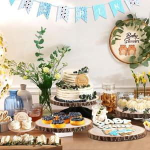 Grandes dalles de bois écologiques 8 pouces de tranches de bois rondes avec écorce pour la gravure de grandes décorations de Noël bricolage - Product Image 5