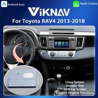 Boîtier décodeur Linux portable Viknav pour RAV4 2013-2018 avec Apple CarPlay sans fil intégré, Android Auto et Mirror Link pour tableau de bord