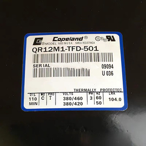 คอมเพรสเซอร์ทำความเย็นโคปแลนด์ รุ่น QR12M1-TFD-550 460 โวลต์ 3 เฟส ป้องกันความร้อนเกิน สำหรับเครื่องปรับอากาศ - Product Image 4