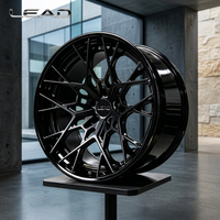 Jantes de voiture pour passagers en alliage d'aluminium forgé sur mesure LEAD, 20 mm ET PCD 5x112/5x114.3/5x120, finition noire brillante