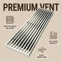 Diffuseur linéaire réglable avec plénum, grille de ventilation CVC moderne, grille d'aération décorative pour plafond et mur, blanc 10x6