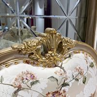 Chaise longue brodée en tissu français RUI SEN, style néoclassique européen de luxe, fauteuil paresseux en bois massif, mobilier de villa brodé