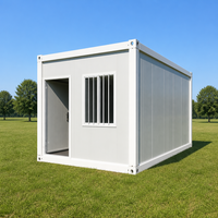 Maison conteneur modulaire détachable moderne de 20 pieds, emballage plat, aménagement personnalisable, panneau sandwich en acier, appartement préfabriqué, cabine, bureau