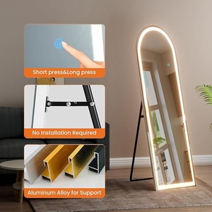 Espejo LED de Pie Moderno e Inteligente, Personalizado, Grande, Decorativo, de Cuerpo Completo en Forma de Arco para Baño y Sala de Estar - Product Image 4