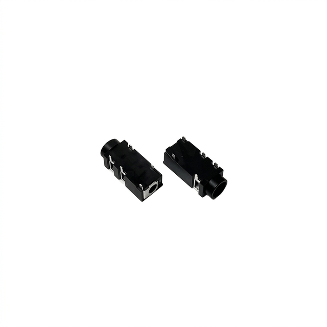 3.5mm PJ-327C Audio Jack Phone Connector Socket Right Angle Through Hole for Power Application